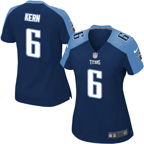 Women's Limited Brett Kern Nike Jersey Navy Blue Alternate - #6 NFL Tennessee Titans